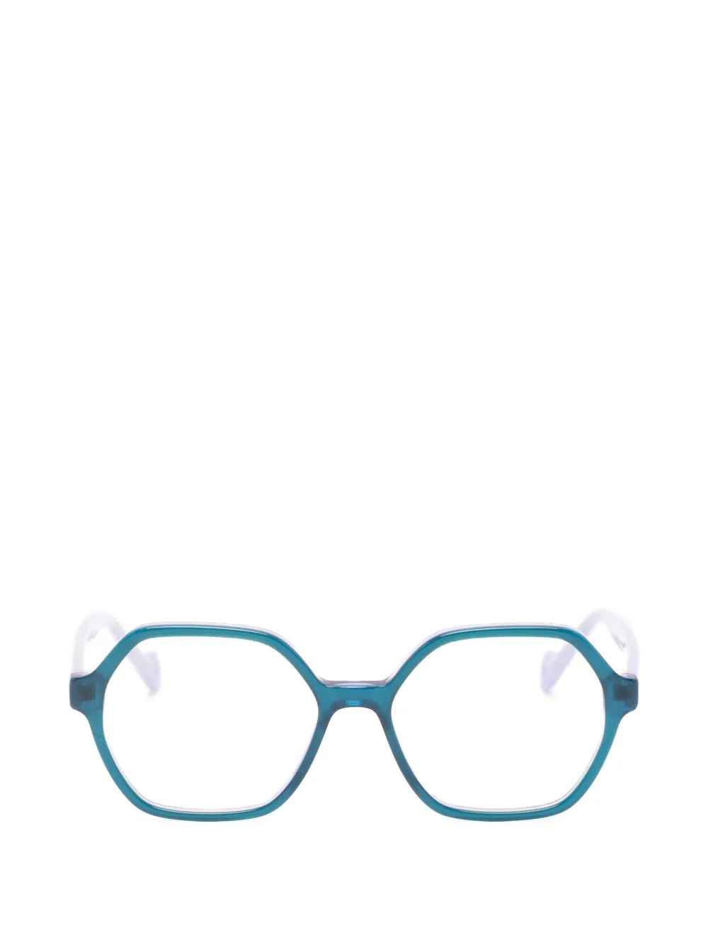 Benetton Constance geometric-frame glasses - Blau