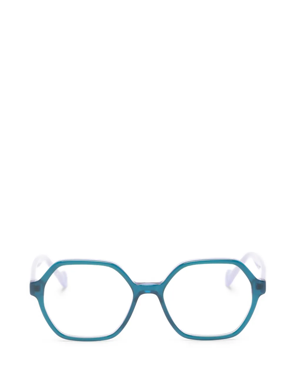 Benetton Constance geometric-frame glasses - Blau