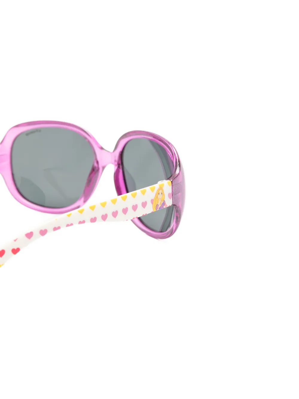 Polaroid Zonnebril met hart-print en glitters Paars