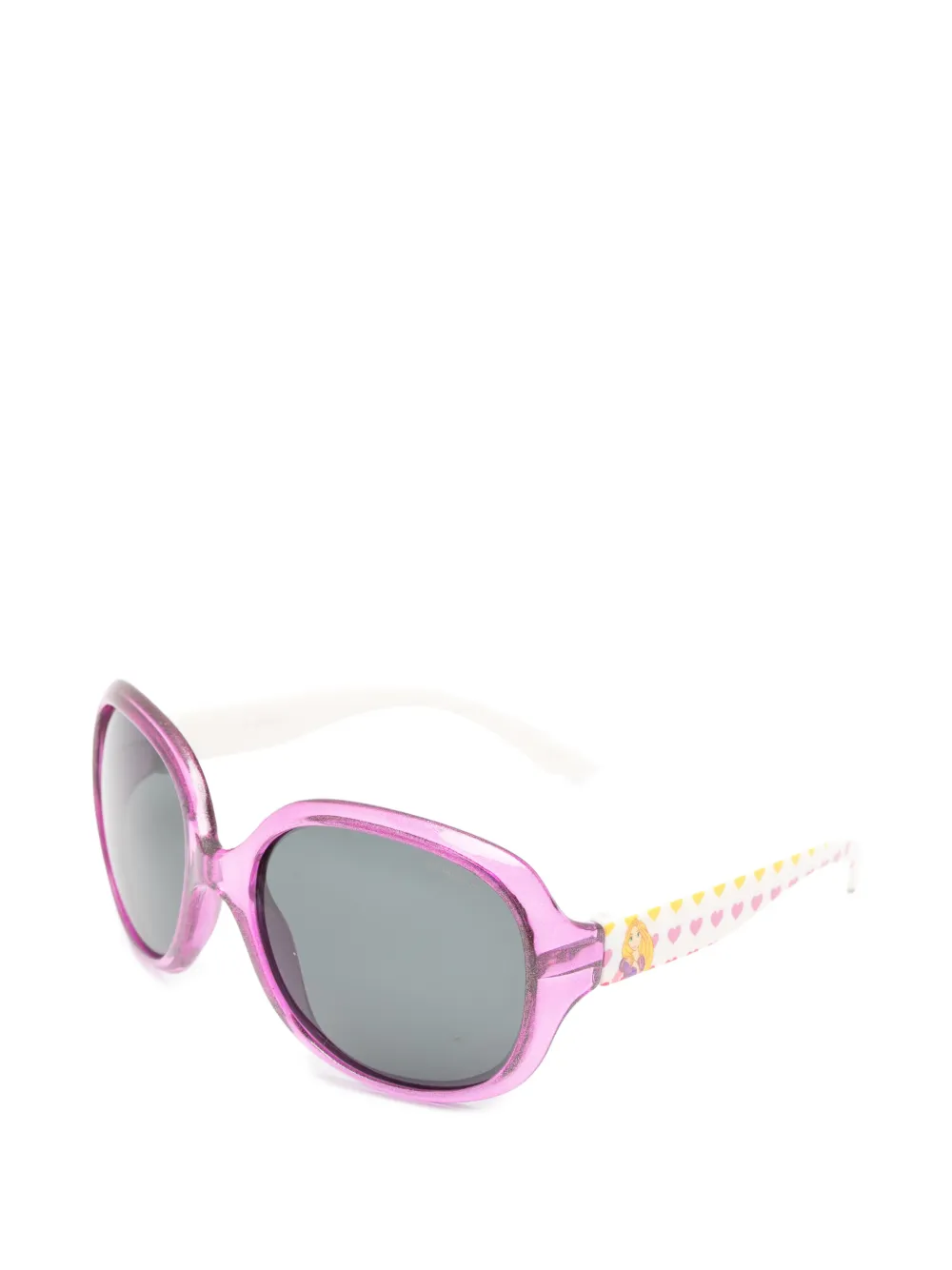Polaroid Zonnebril met hart-print en glitters Paars