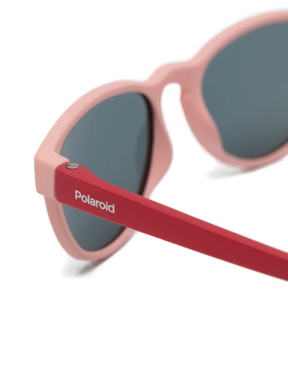 Polaroid Zonnebril met rond montuur Roze