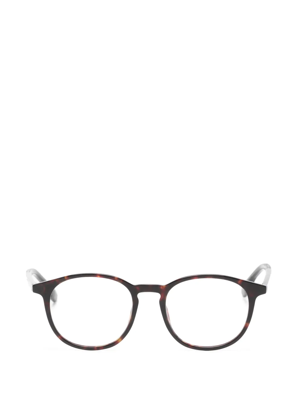 BOSS Kidswear tortoiseshell-effect round-frame glasses - Braun