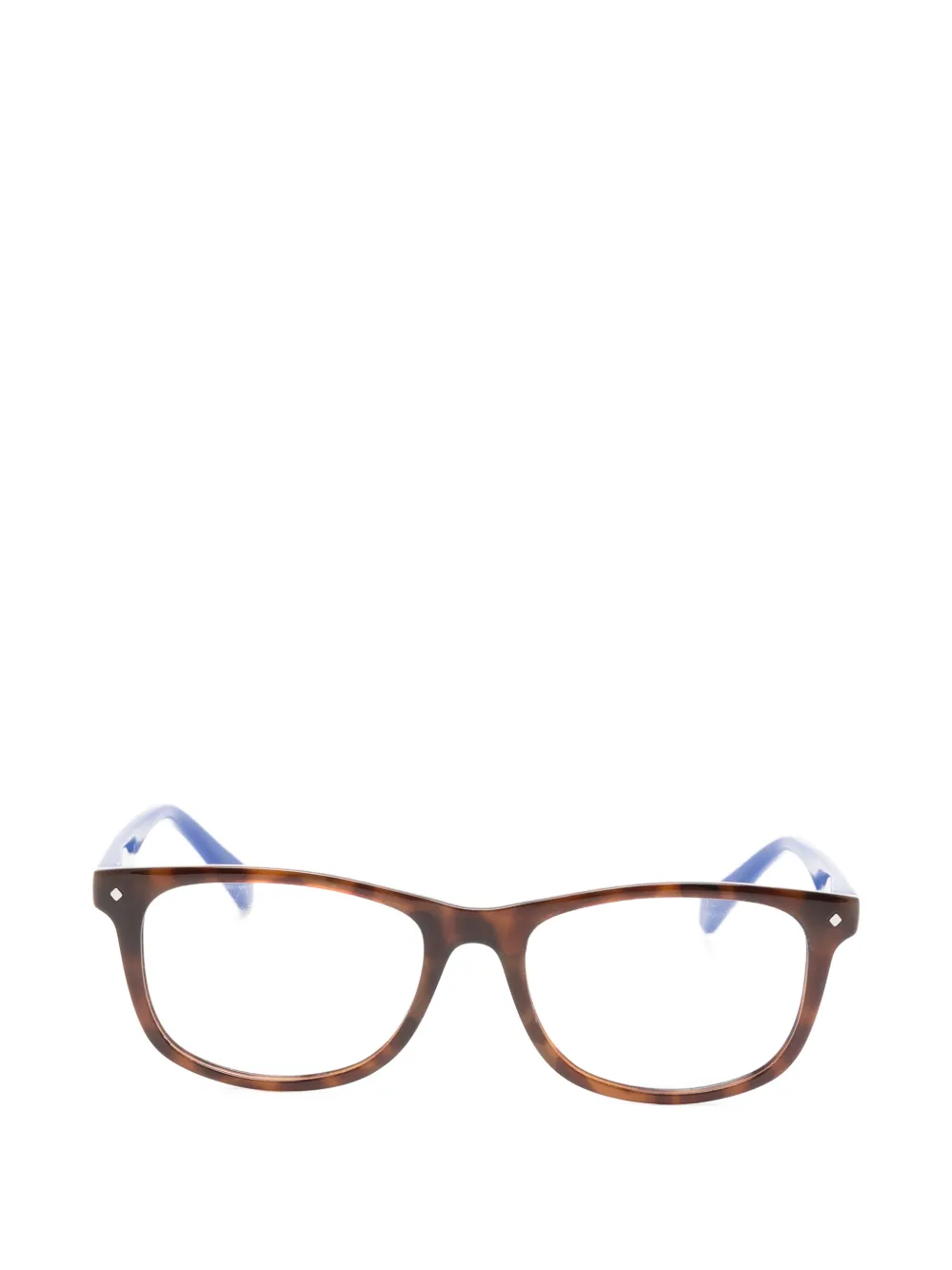 Polaroid rectangle-frame glasses - Braun