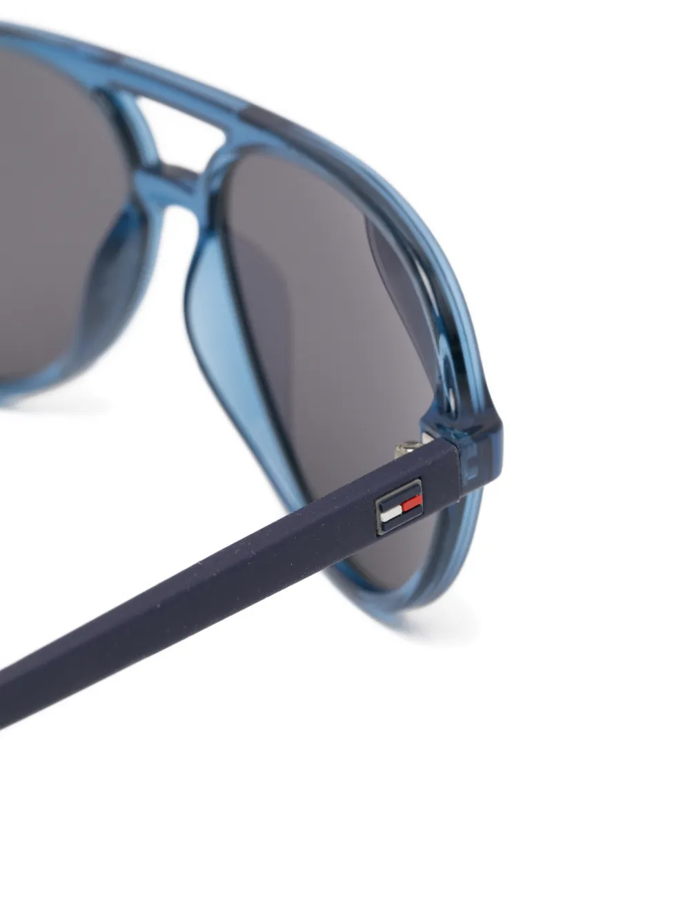 Tommy Hilfiger Junior Zonnebril met dubbele neusbrug Blauw