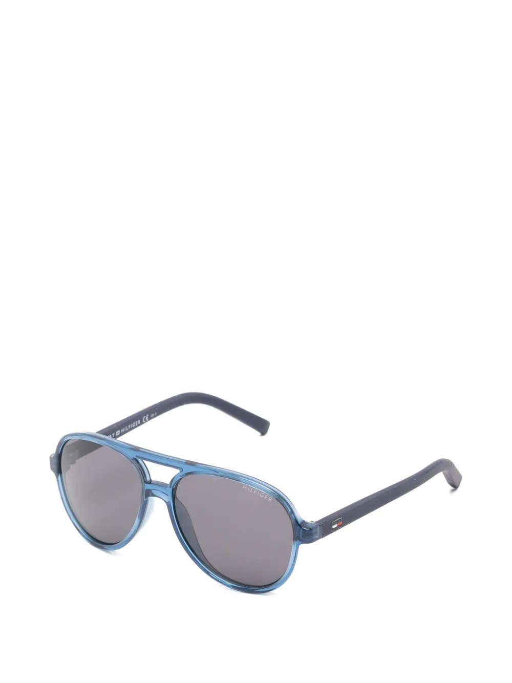 Tommy Hilfiger Junior Zonnebril met dubbele neusbrug Blauw