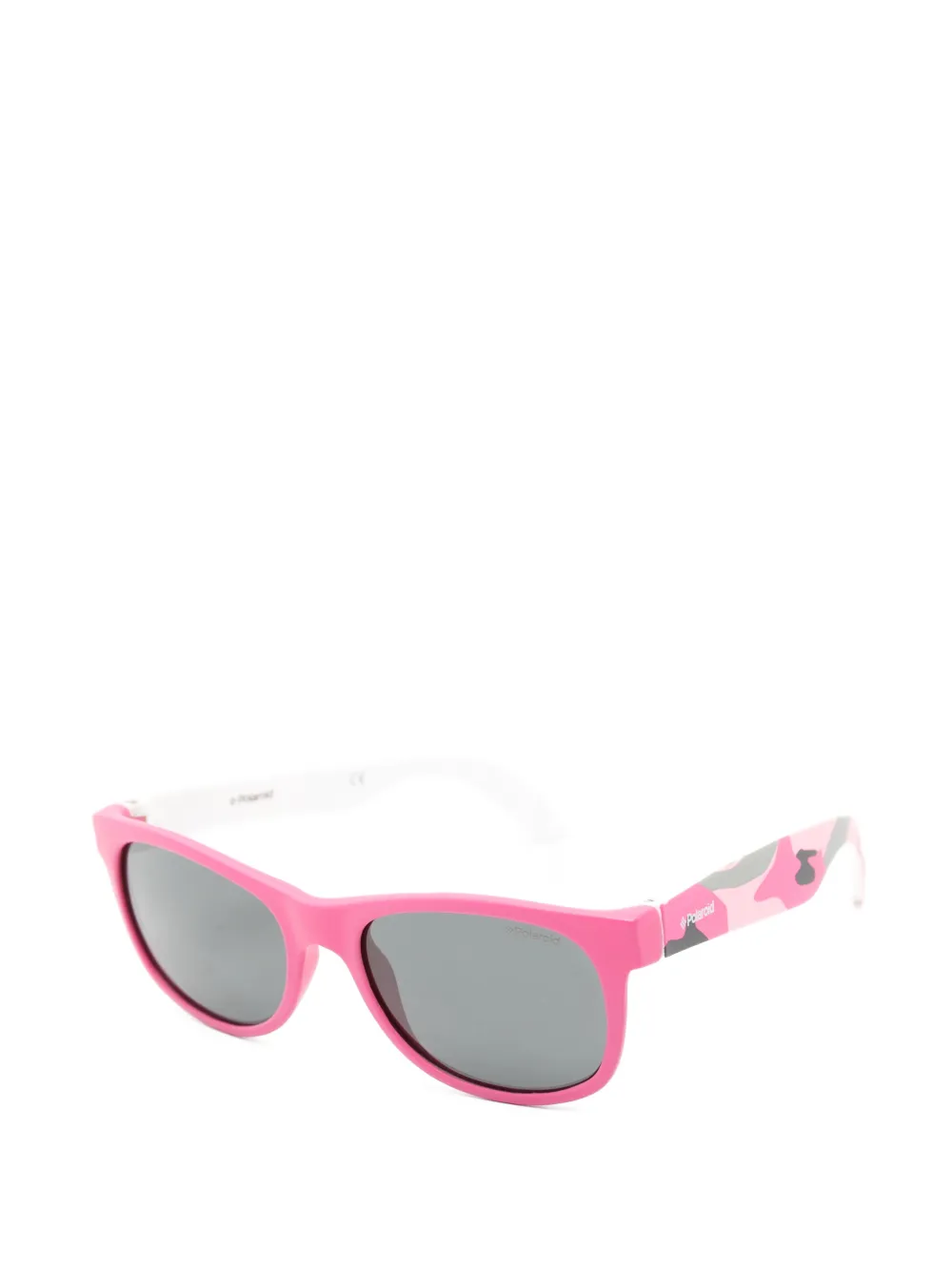 Polaroid Zonnebril met rechthoekig montuur en camouflageprint Roze