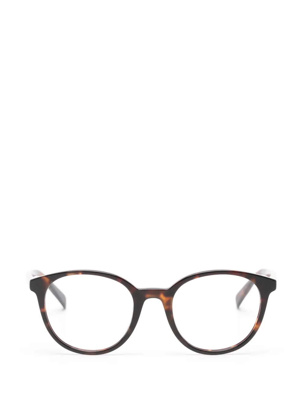 Zadig&Voltaire tortoiseshell-effect round-frame glasses - Braun