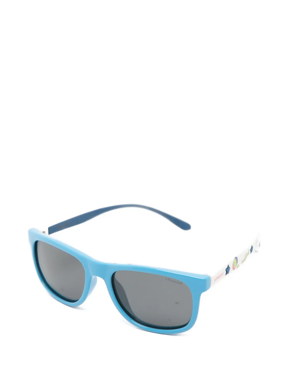  Polaroid Printed Square-frame Sunglasses - Bleu 