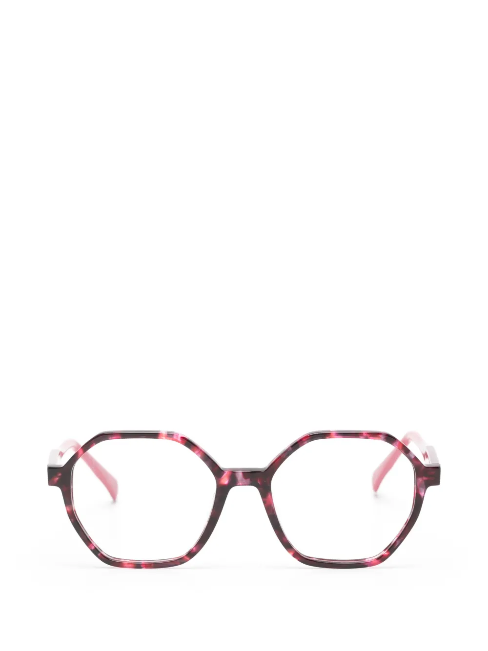 Zadig&Voltaire tortoiseshell-effect geometric-frame glasses - Rot