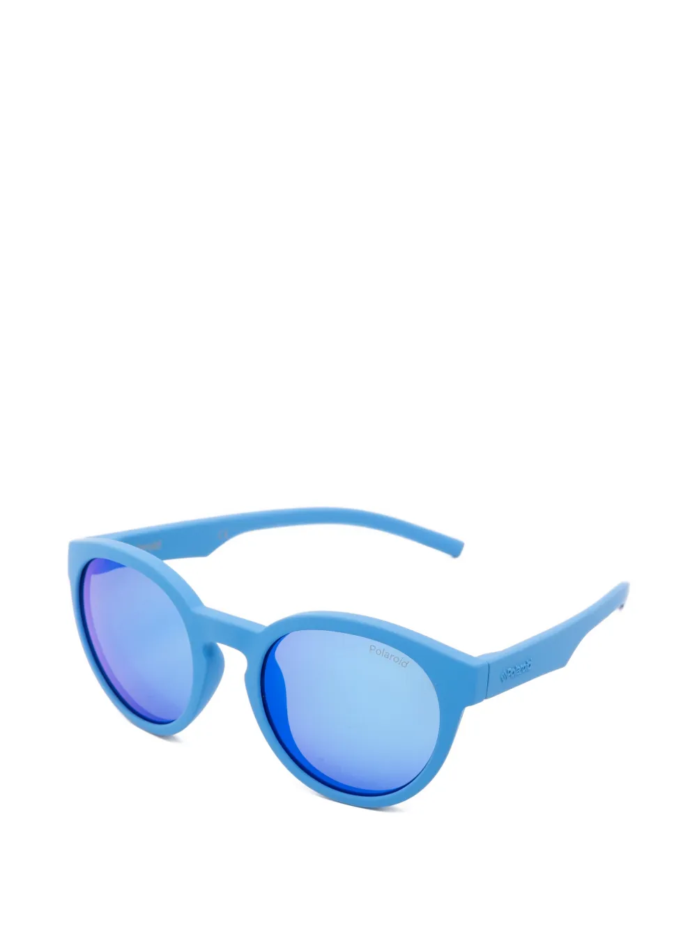 Polaroid Zonnebril met rond montuur Blauw
