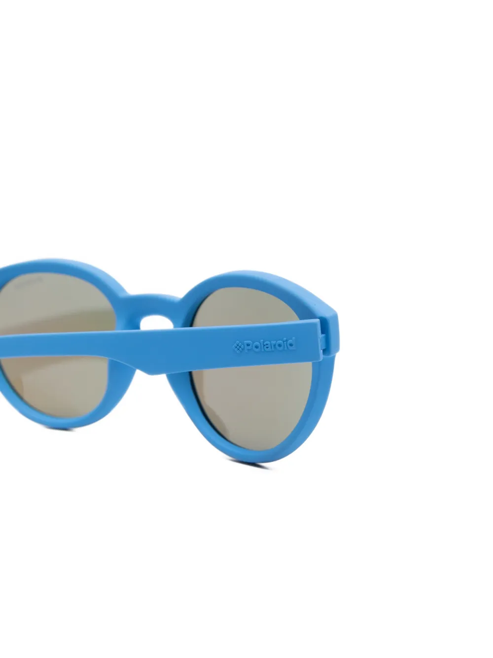Polaroid Zonnebril met rond montuur Blauw