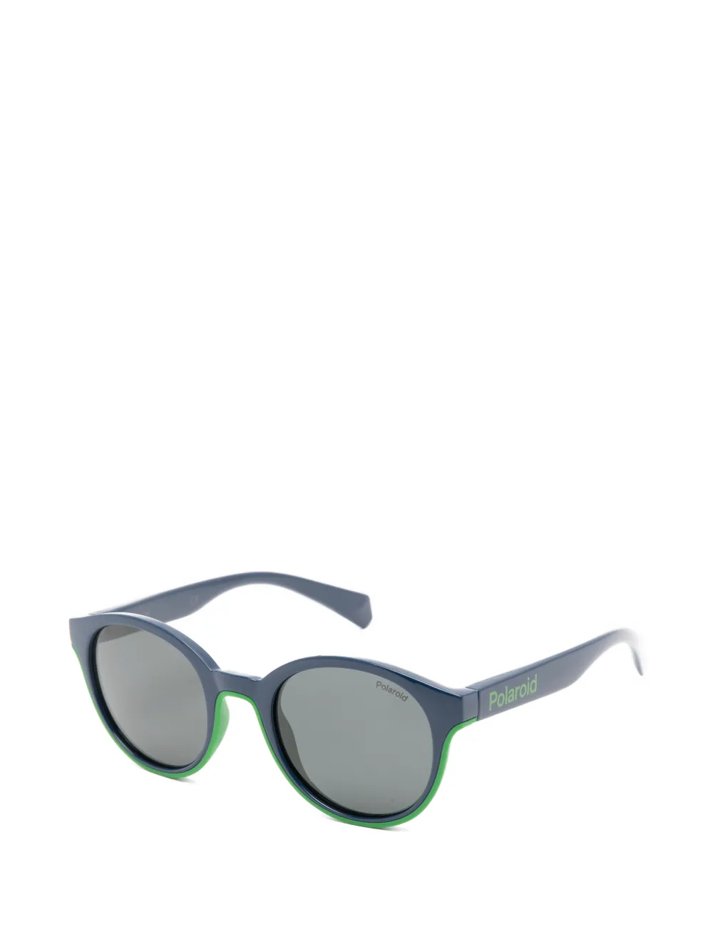 Polaroid Zonnebril met rond montuur Blauw
