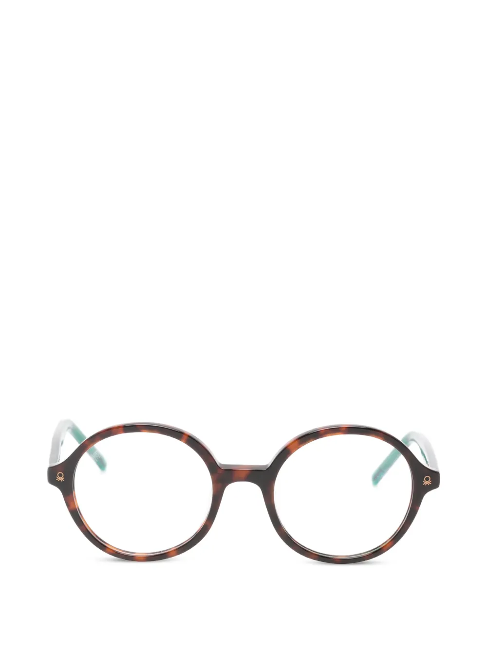 Benetton tortoiseshell-effect round-frame glasses - Braun