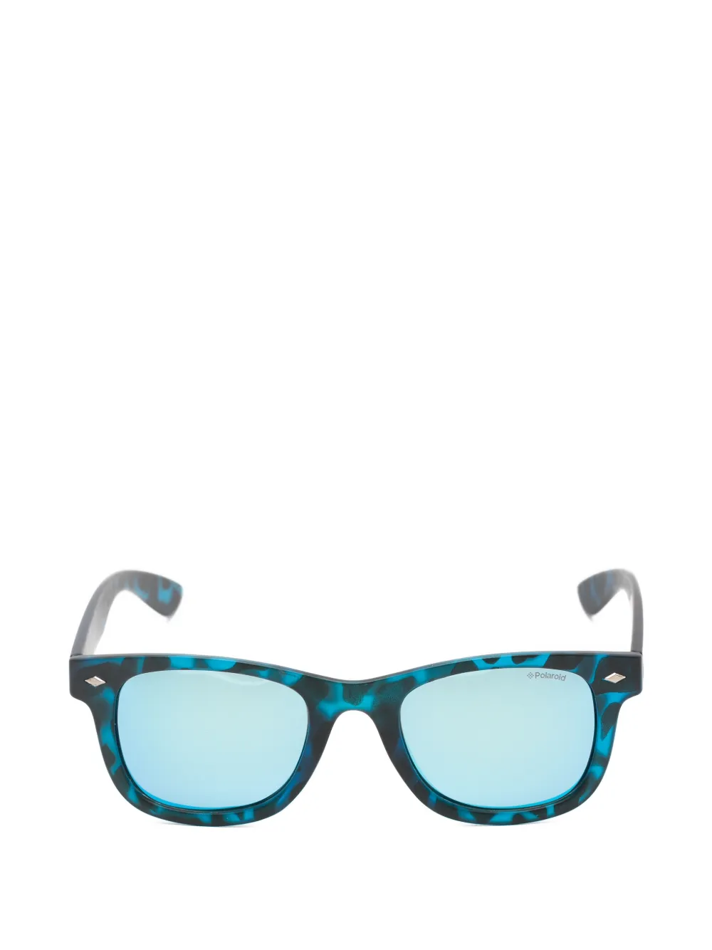 Polaroid tortoiseshell-effect rectangle-frame sunglasses - Blu