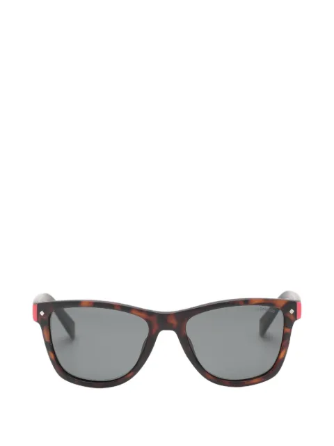 Polaroid tortoiseshell-effect square-frame sunglasses