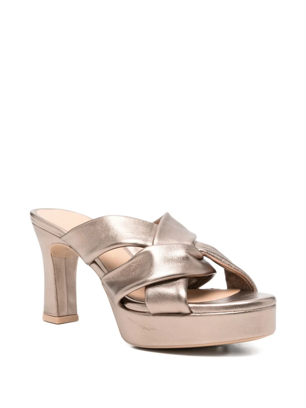 Unisa Ocan leren sandalen met plateauzool Bruin