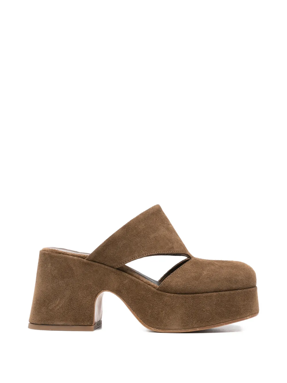 Curiositè cut-out-detail mules Bruin