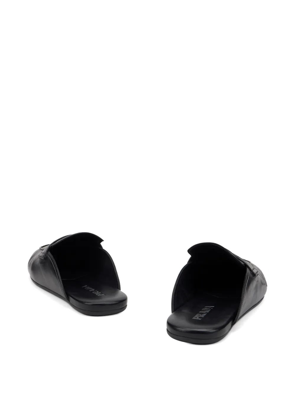 Prada Leren loafers Zwart