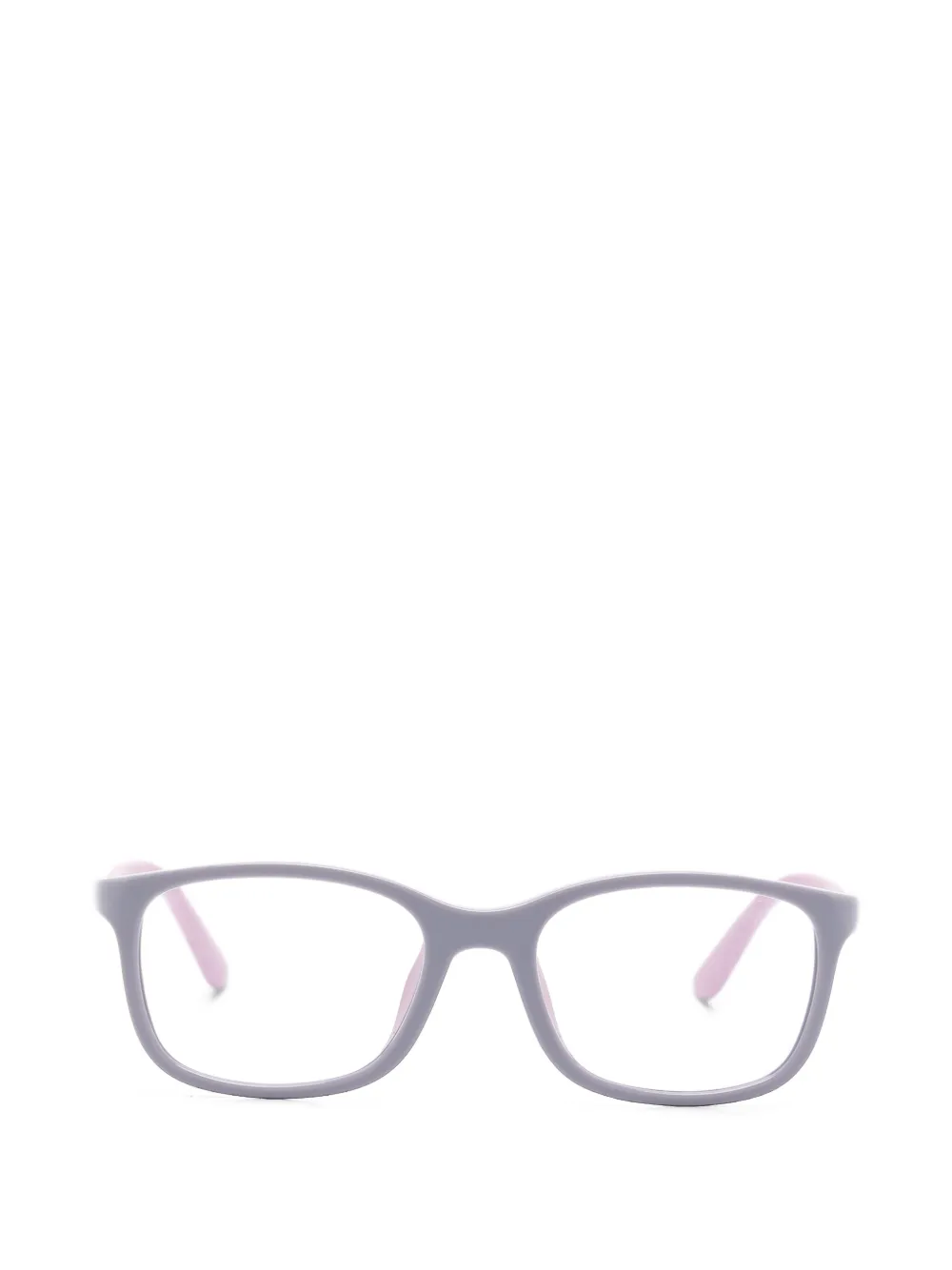 RAY-BAN JUNIOR logo-plaque rectangle-frame glasses - Grau