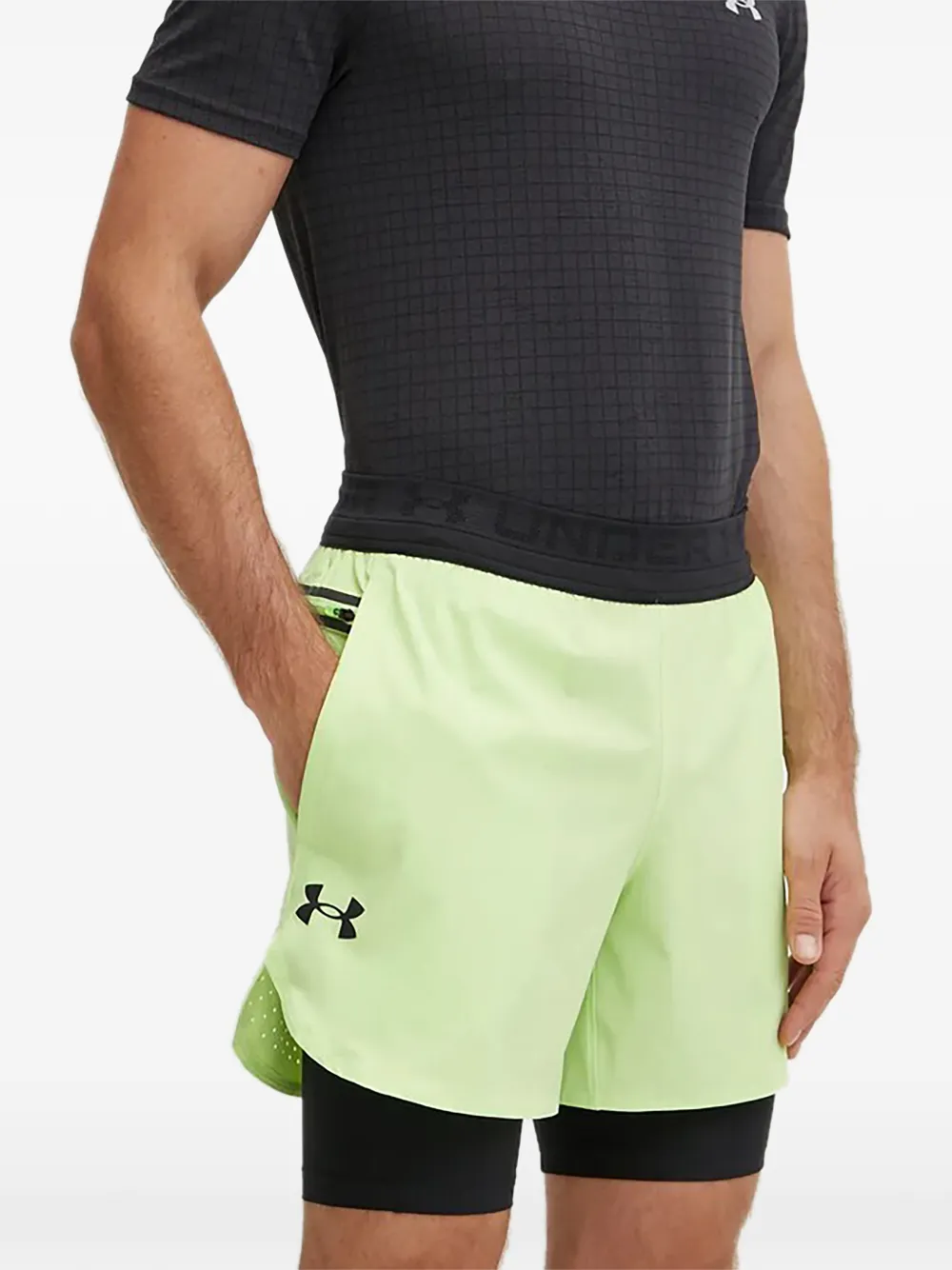 Under Armour UA Vanish Elite shorts met geperforeerd logo Groen