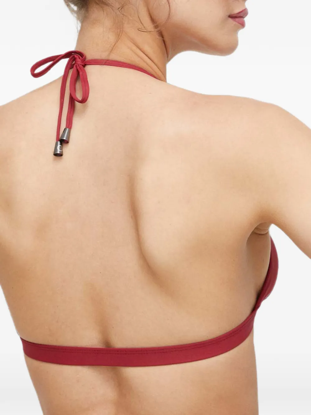 Trussardi Bikinitop met halternek en gespsluiting Rood