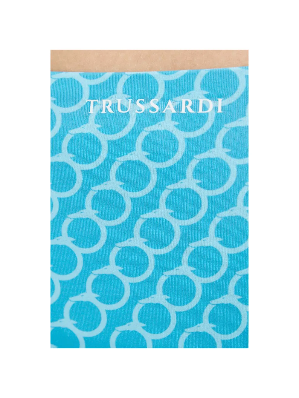 Trussardi monogram-print ring-detail bikini bottoms - Blu