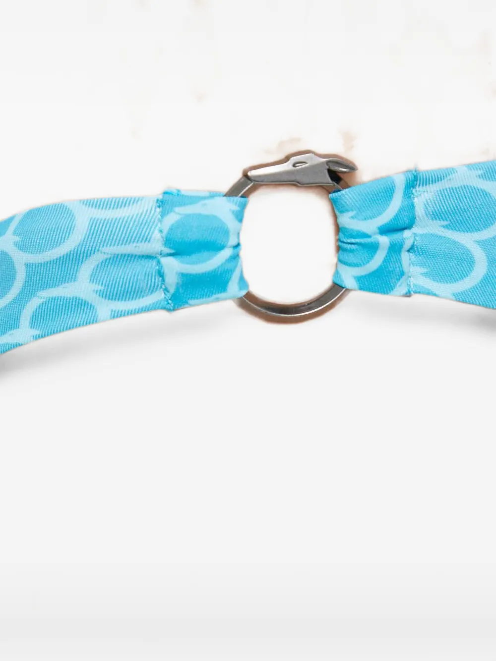 Trussardi Bikinislip met monogramprint en ringdetail Blauw