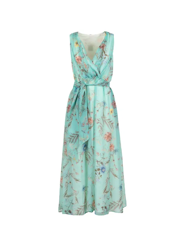 Eleventy Floral-print Midi Dress in Green