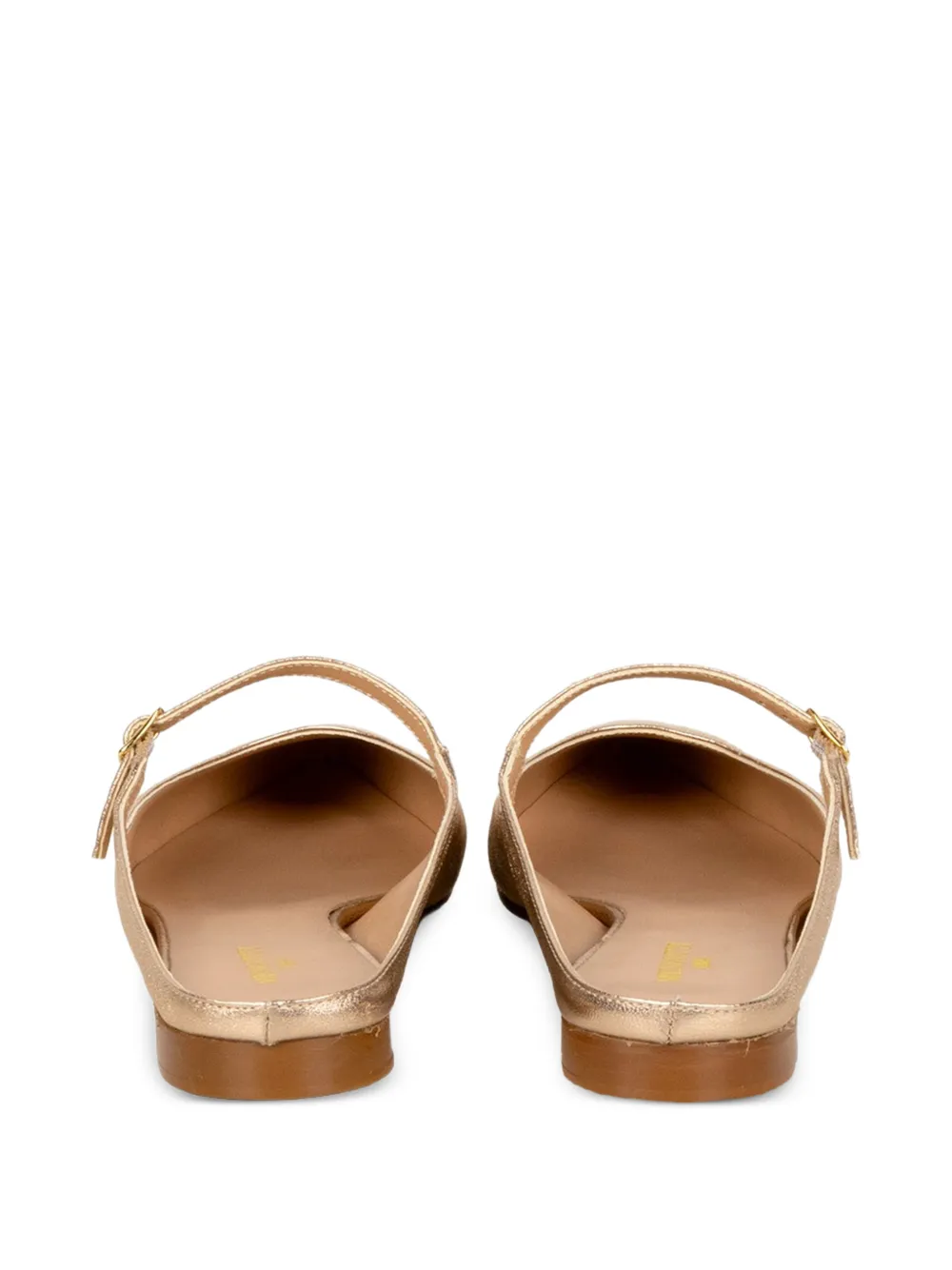  Status Pointed-toe Mules - Gold 