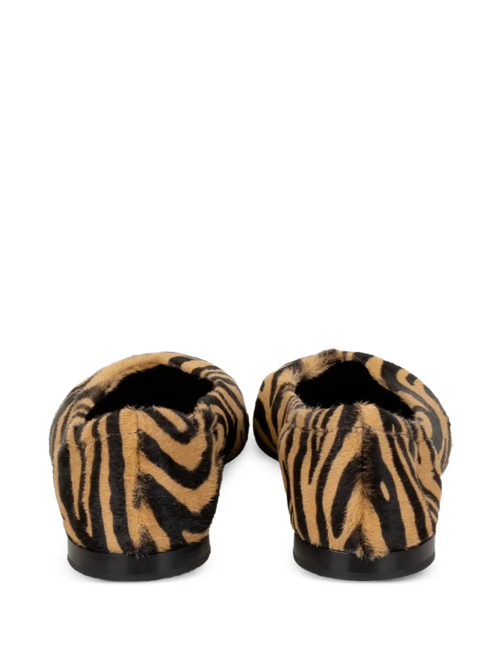 Pomme D´Or Pumps met zebraprint Beige