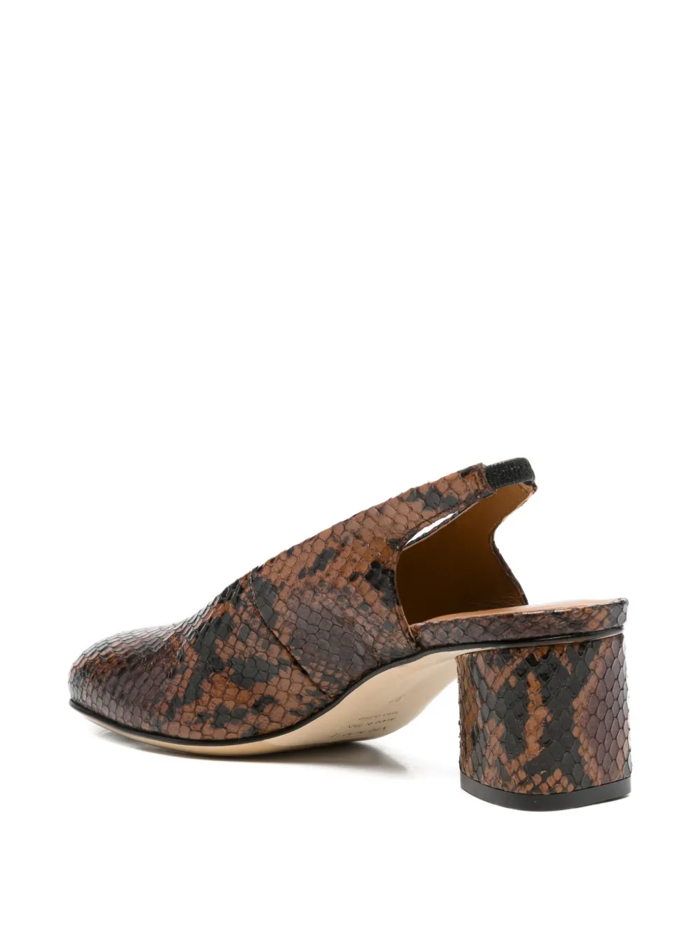 Vic Matie Caguas slingback pumps met reptielen-effect Bruin