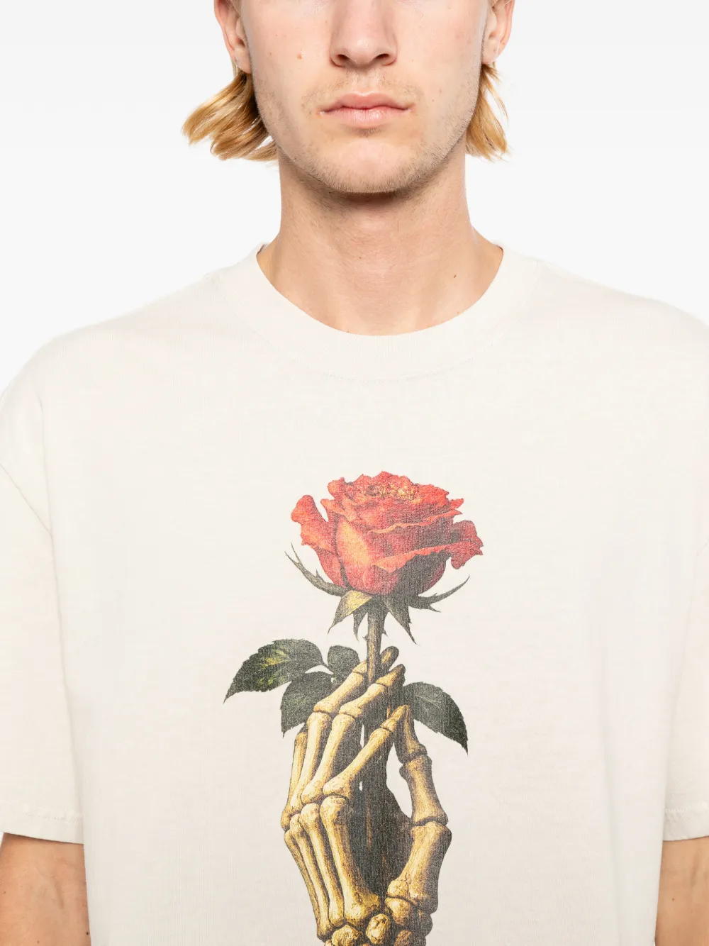 Melt T-shirt met print Beige