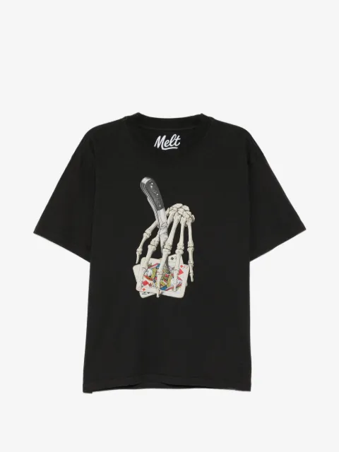 Melt poker-print T-shirt