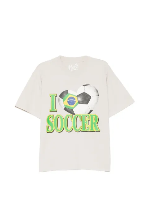 Melt football-print T-shirt