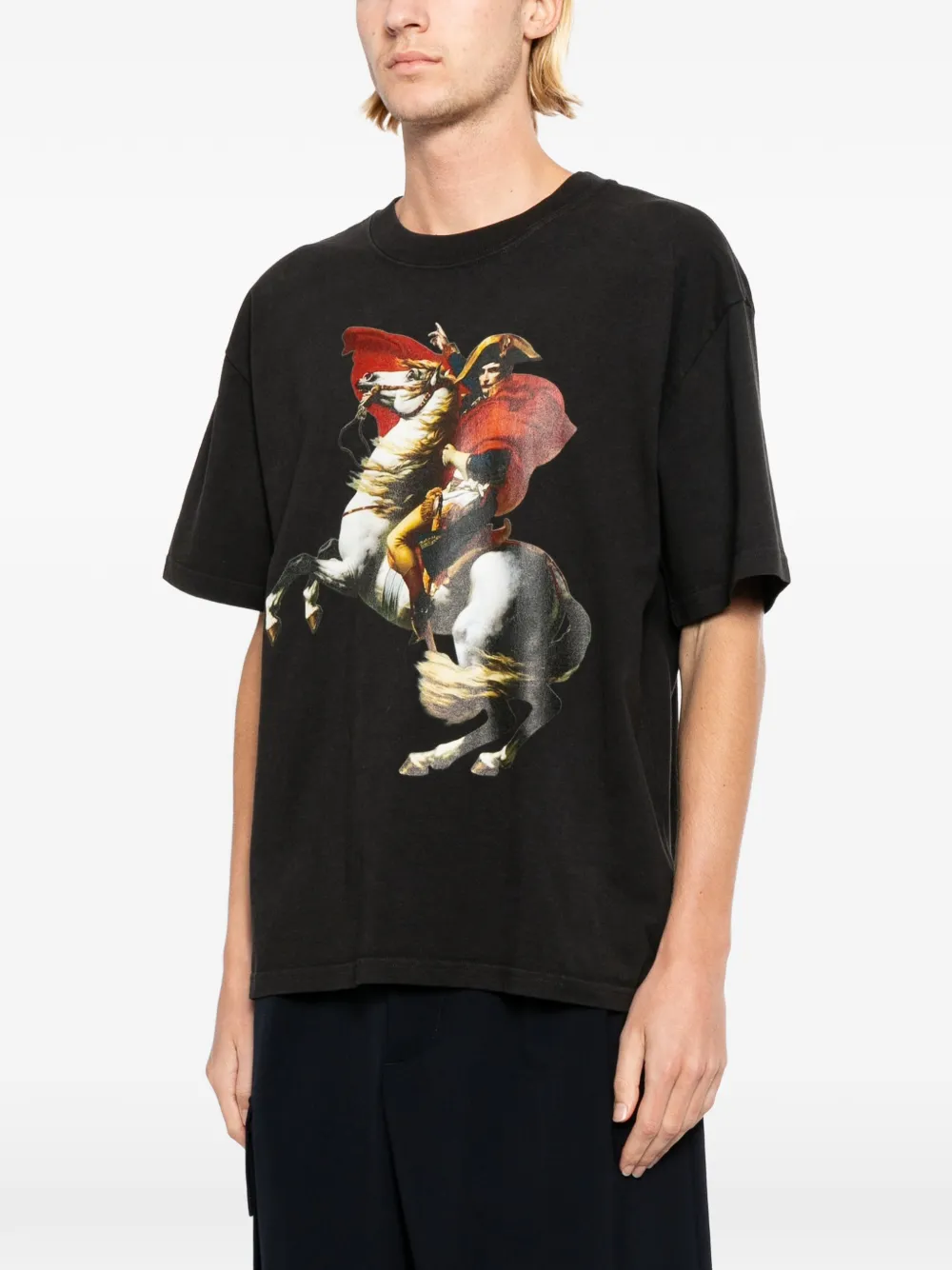 Melt T-shirt met grafische print Zwart