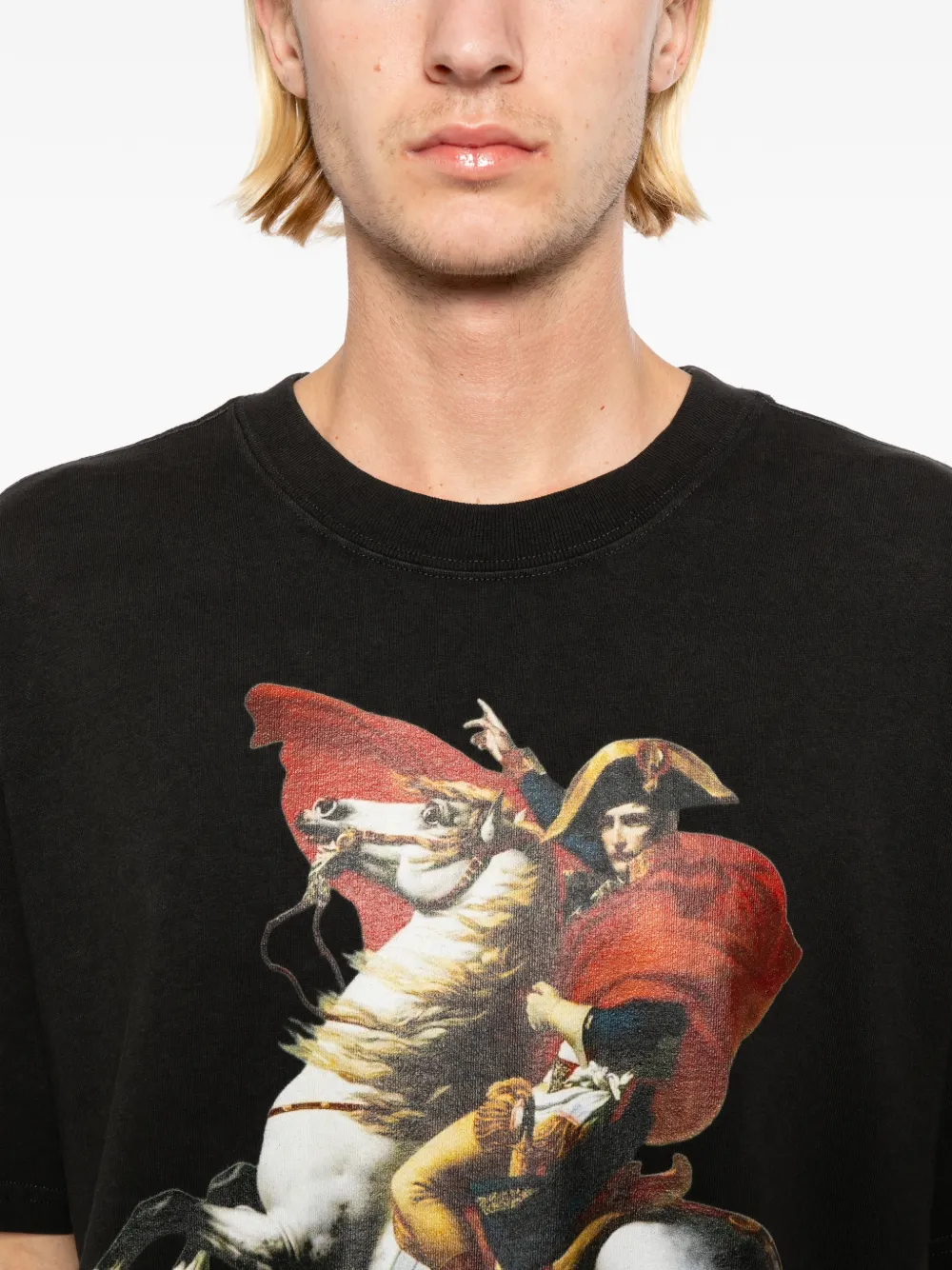 Melt T-shirt met grafische print Zwart