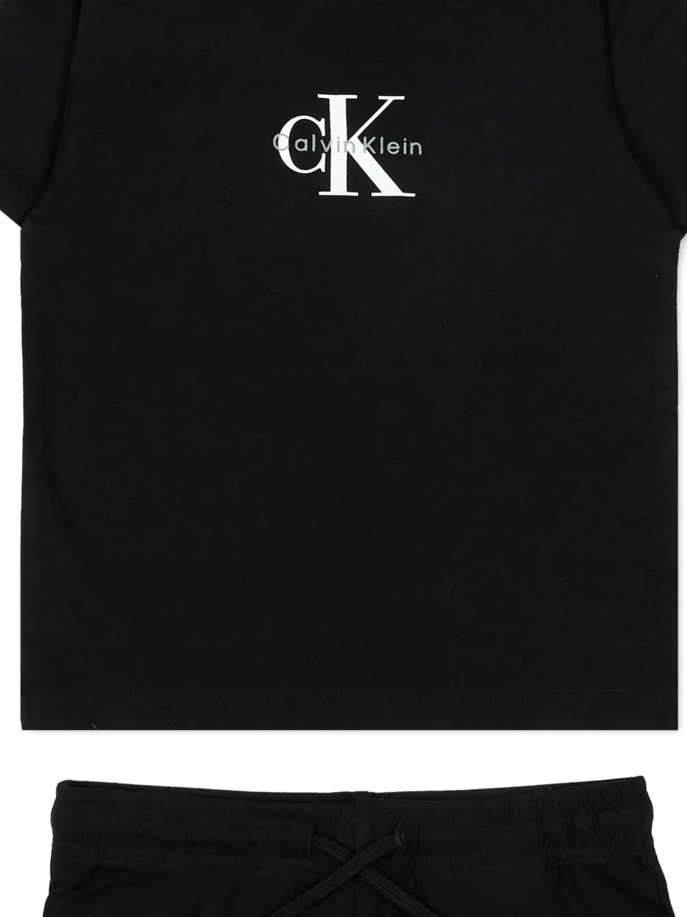 Calvin Klein Kids Romper en slabbetje met logo Zwart