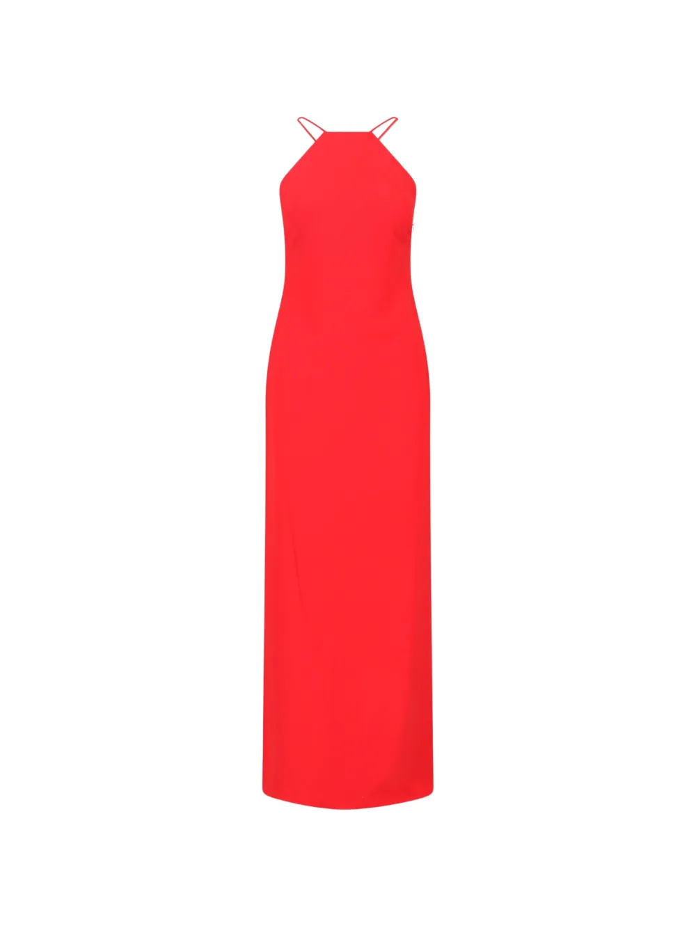 Lauren Ralph Lauren halterneck split dress - Rosso