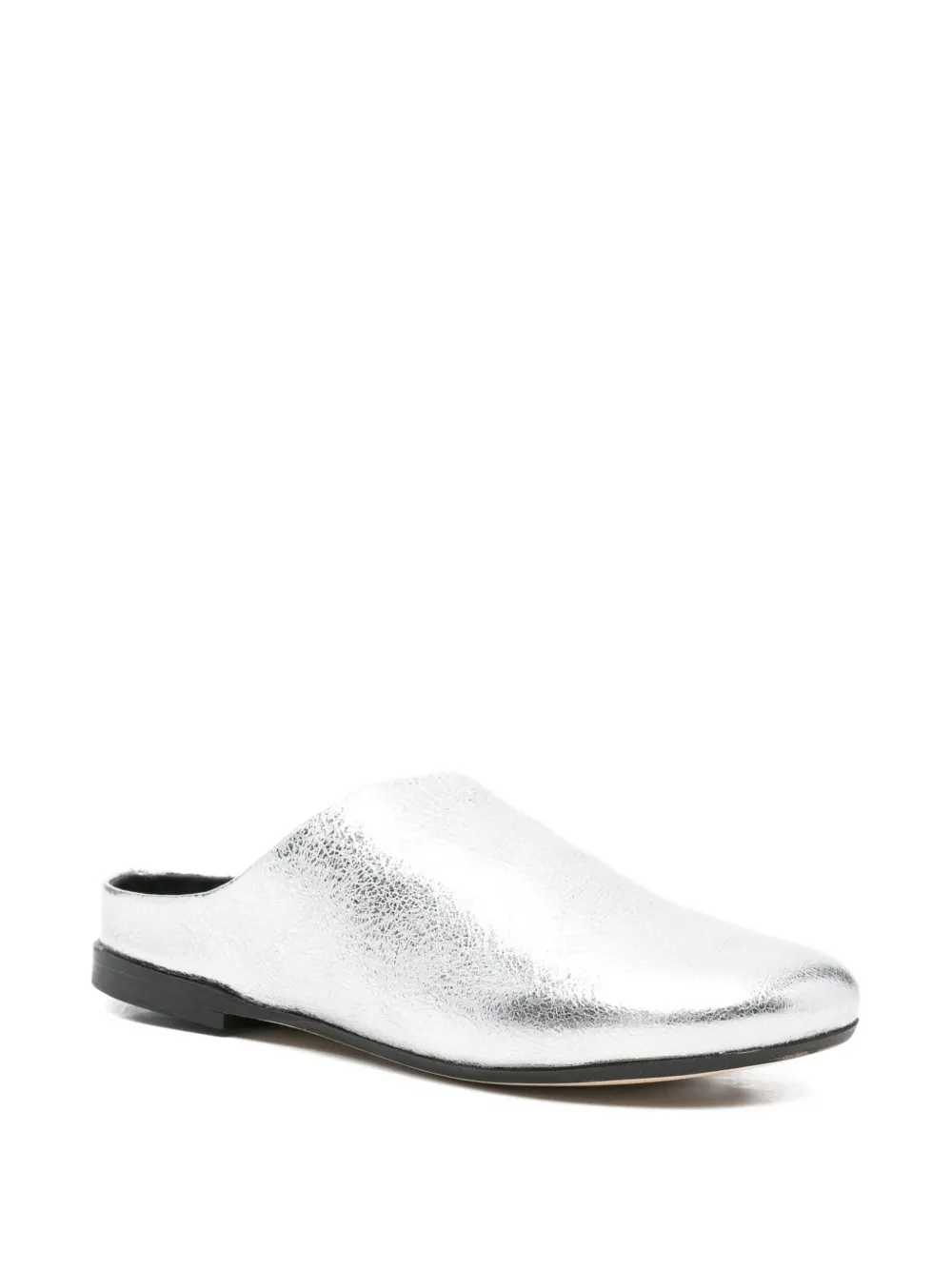  Jvam Yale Flat Mules - Silver 