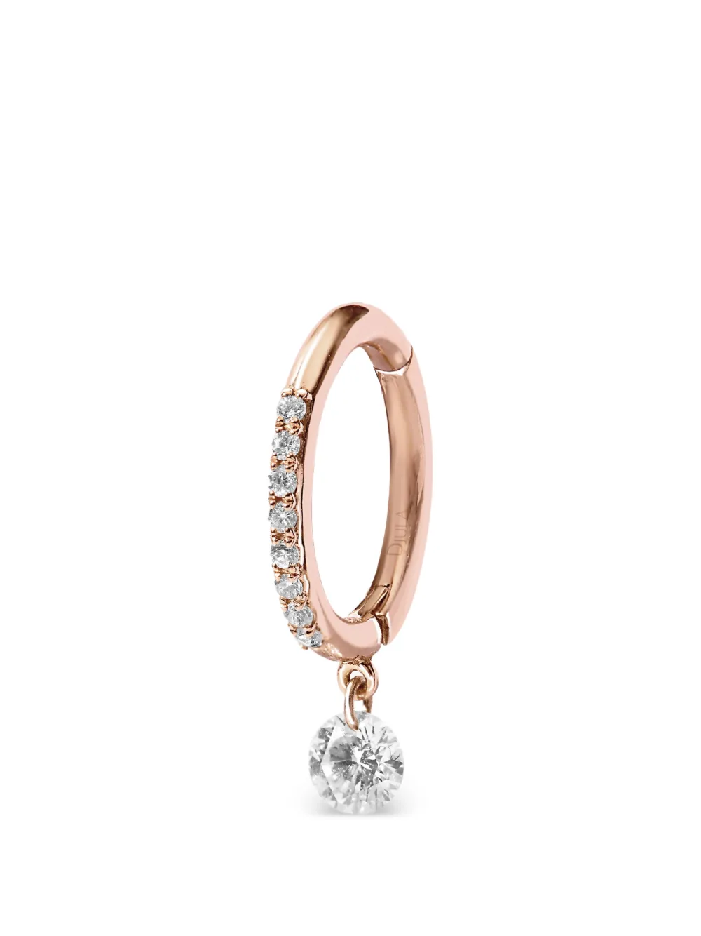 Djula Orecchini a cerchio Gypsy con diamanti - Rosa