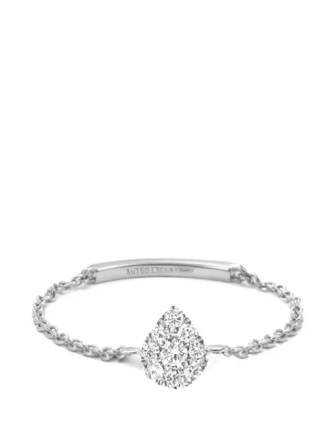 Djula Magic Touch Pear diamond chain ring
