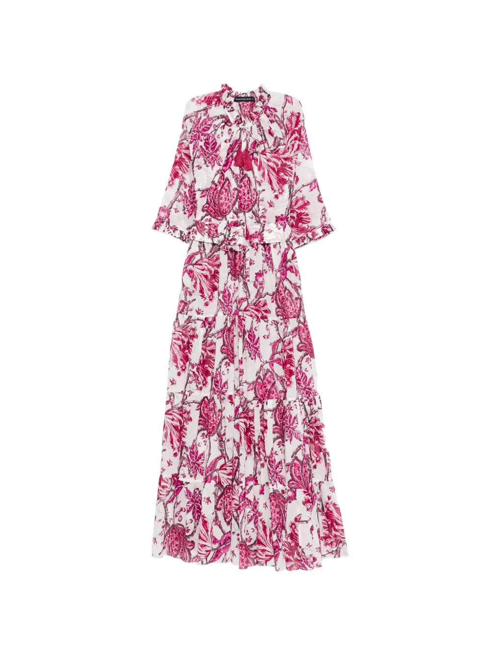 Samantha Sung Eva floral-print tiered dress - Rosa