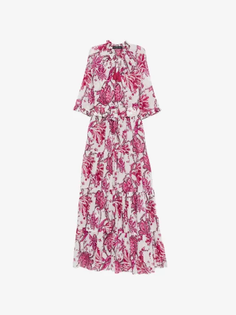Samantha Sung Eva floral-print tiered dress
