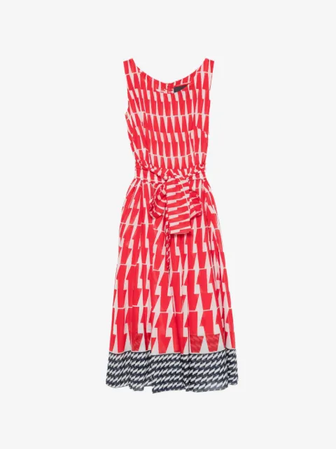 Samantha Sung Aster geometric-print midi dress