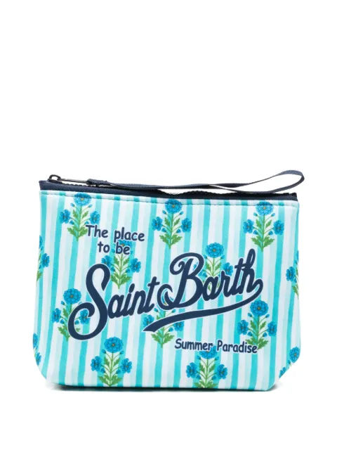 MC2 Saint Barth Aline striped floral make up bag