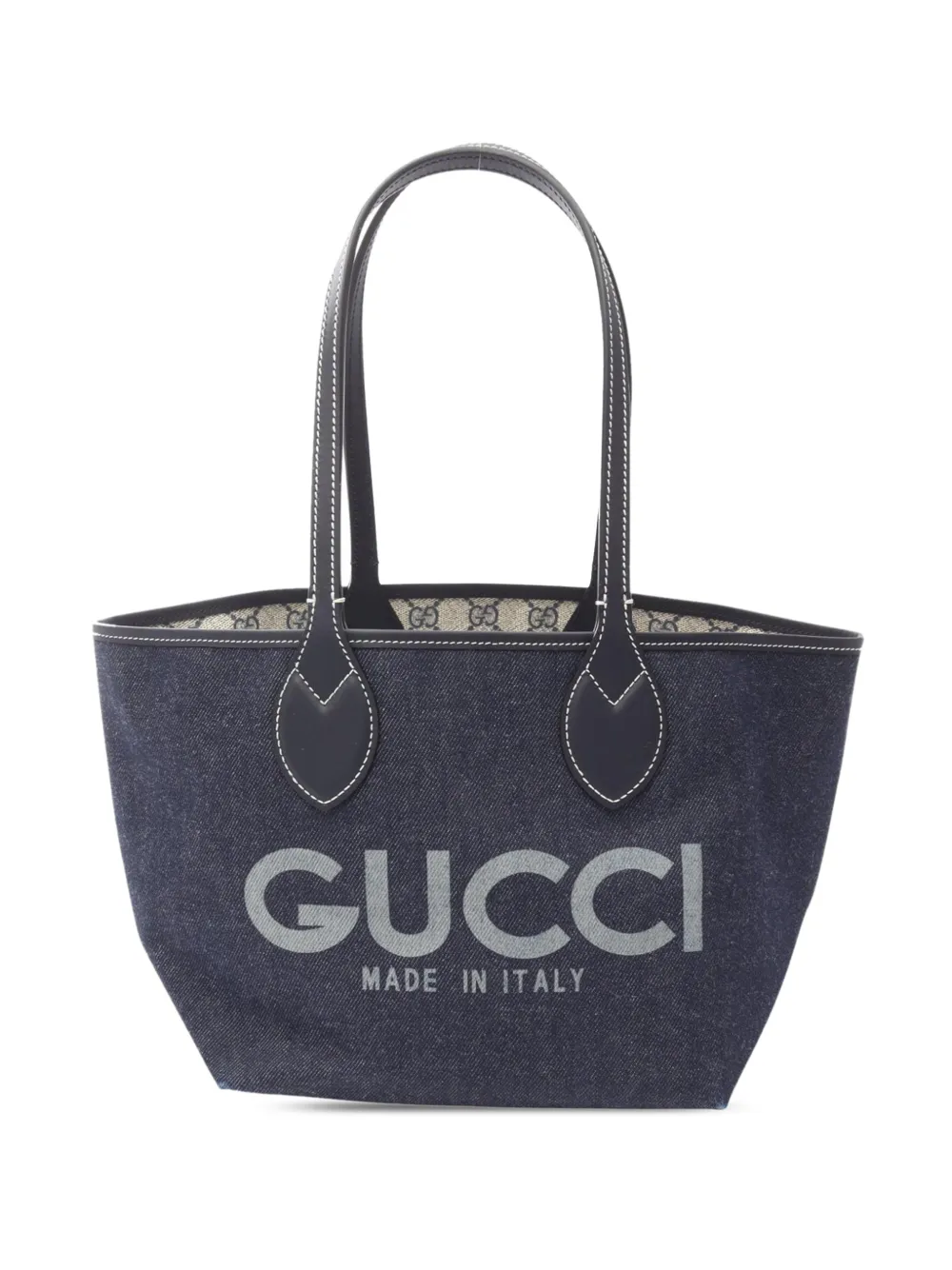 Gucci Pre-Owned 2016-2026 Small Denim and GG Canvas Totissima Reversible tote bag - Blu