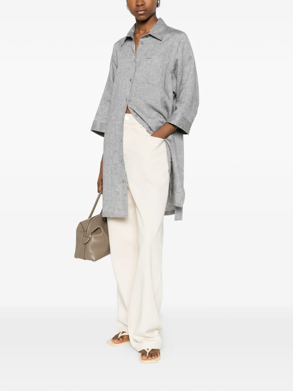 Peserico Shirt met knopen Grijs