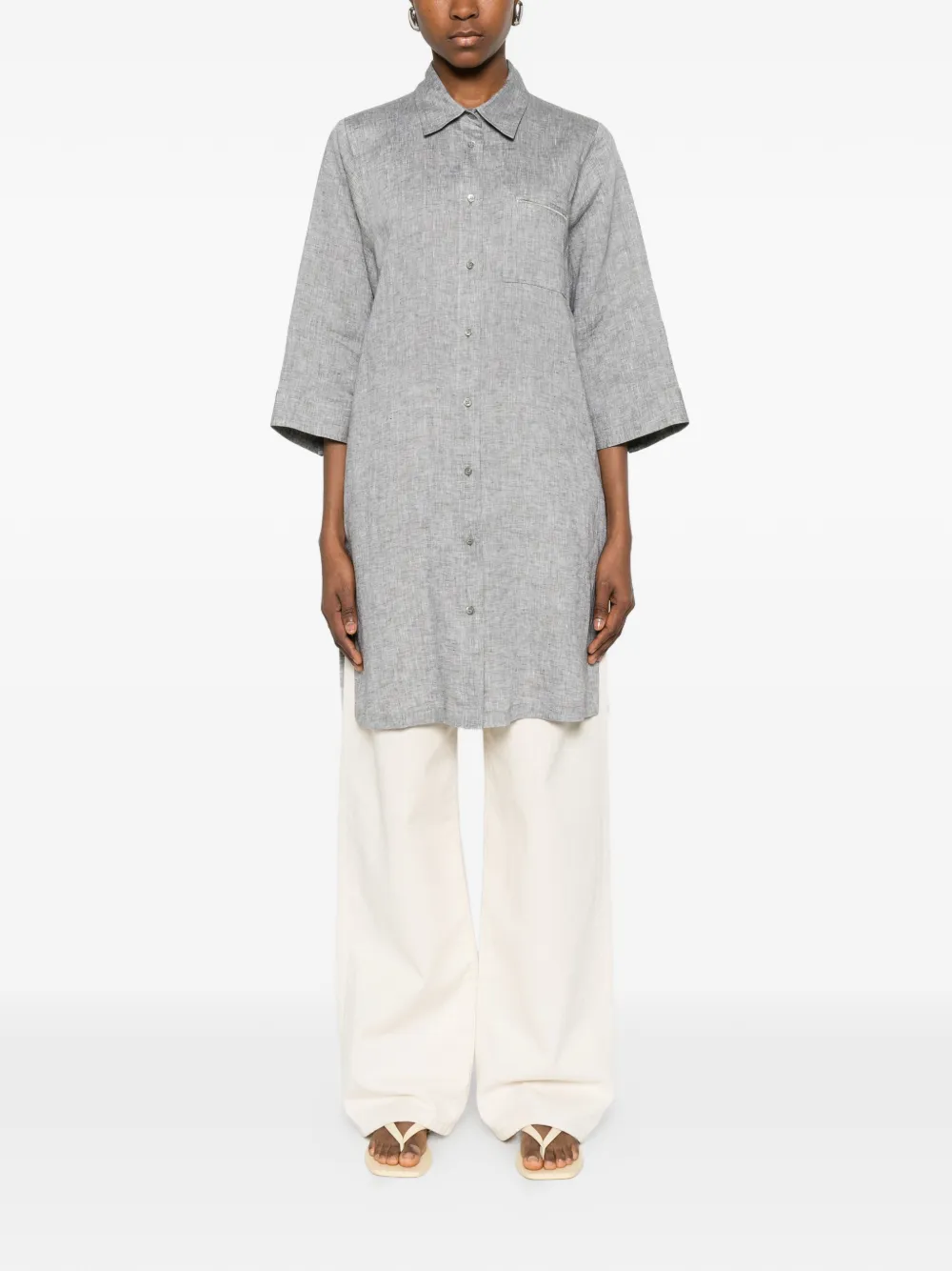 Peserico Shirt met knopen Grijs
