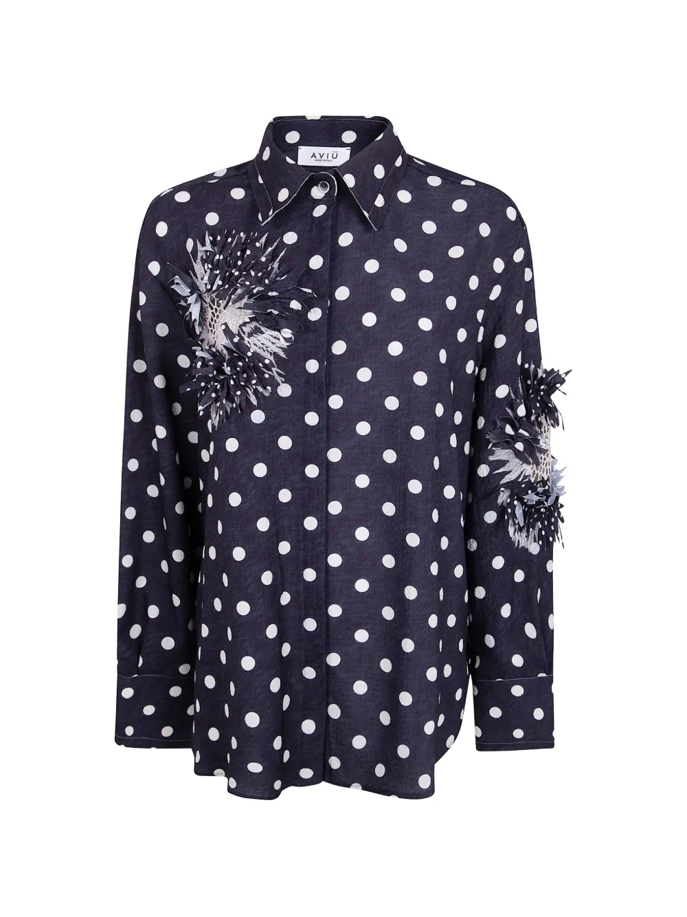 Aviù polka-dot pattern shirt - Schwarz