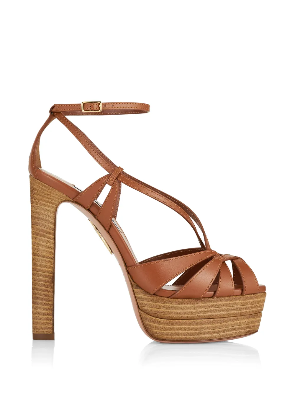 Aquazzura Bonita Plateau heeled sandals - Marrone